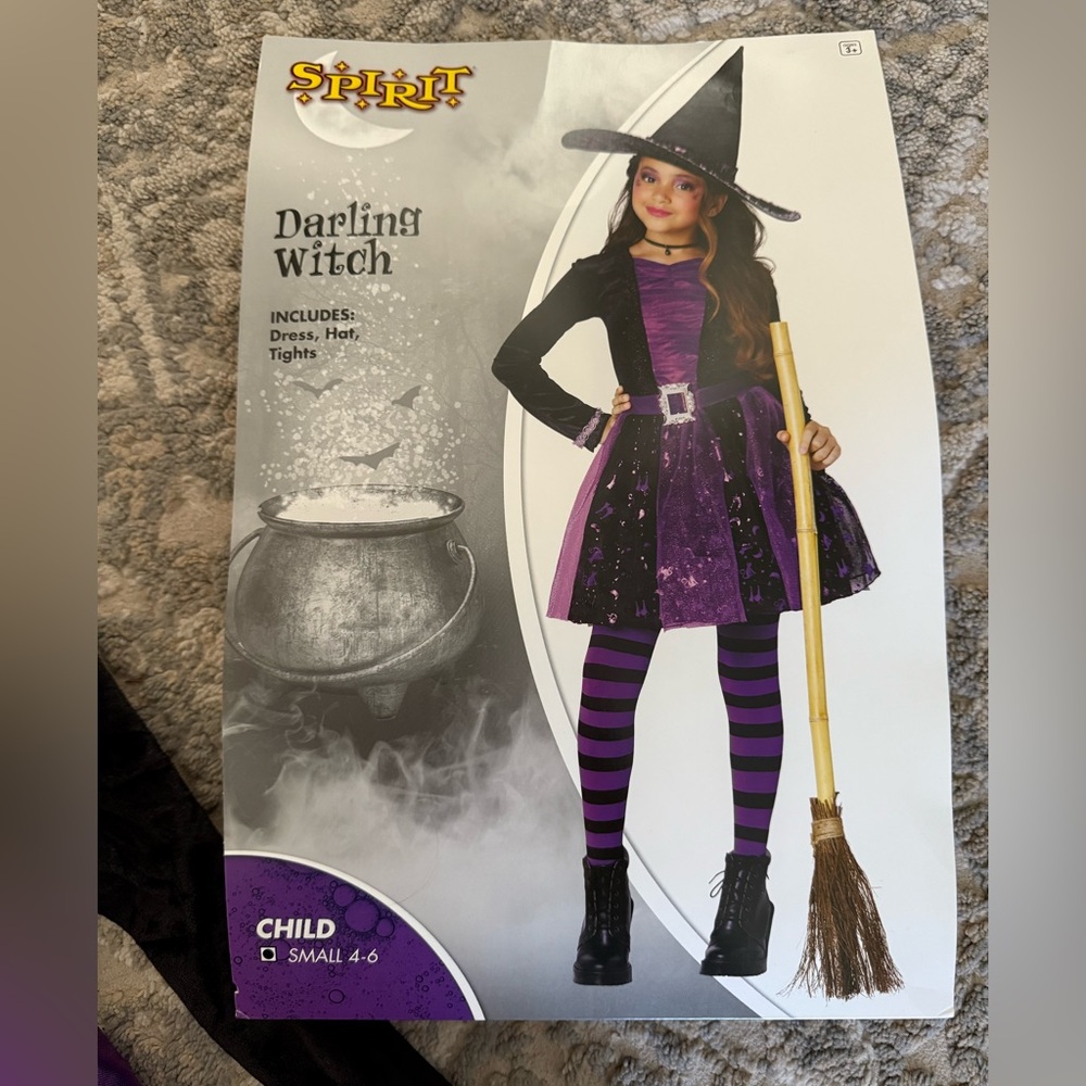 Spirit Halloween Darling Witch Costume Girls SMALL